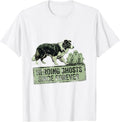 Men's Halloween Border Collie Herding Ghosts Design T-Shirt - White