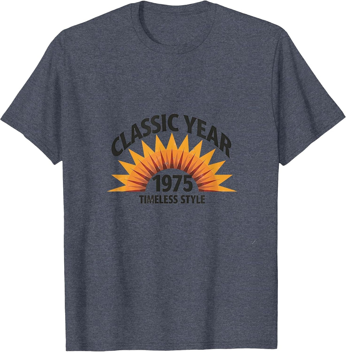 1975 Classic Year Timeless Style Vintage Design T-Shirt - Heather Blue