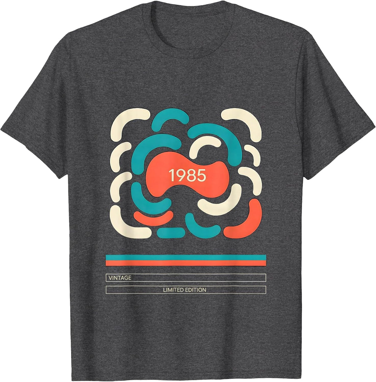 Vintage 1985 Limited Edition Midcentury Modern 25th Birthday T-Shirt - Dark Heather Grey