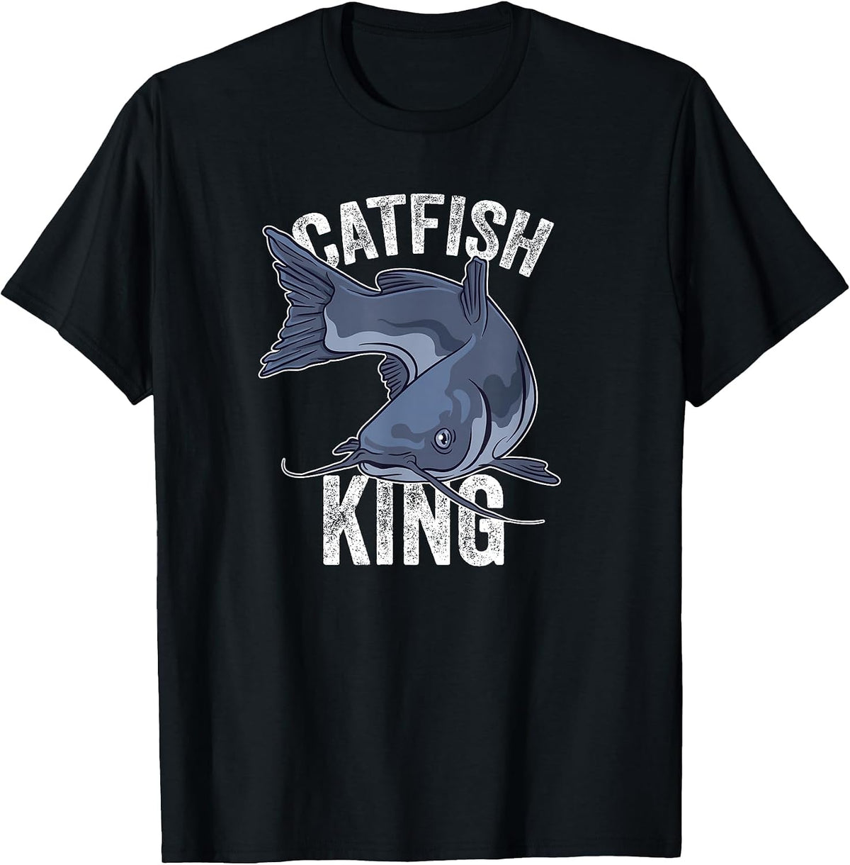 Catfish King Catfish Fishing T-Shirt - Black