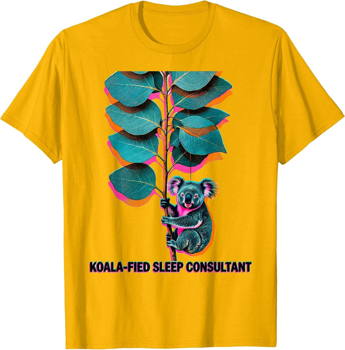 Koala-Fied Sleep Consultant Cute Koala Lover Gift for Kids T-Shirt - Golden Yellow