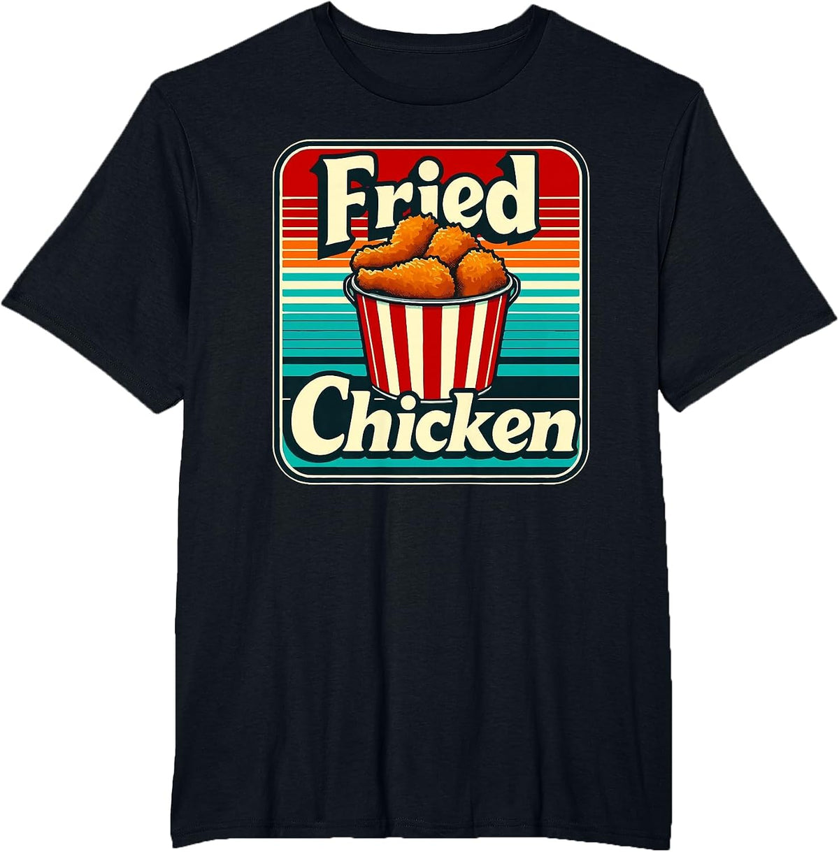 Vintage Fried Chicken T-Shirt - Black