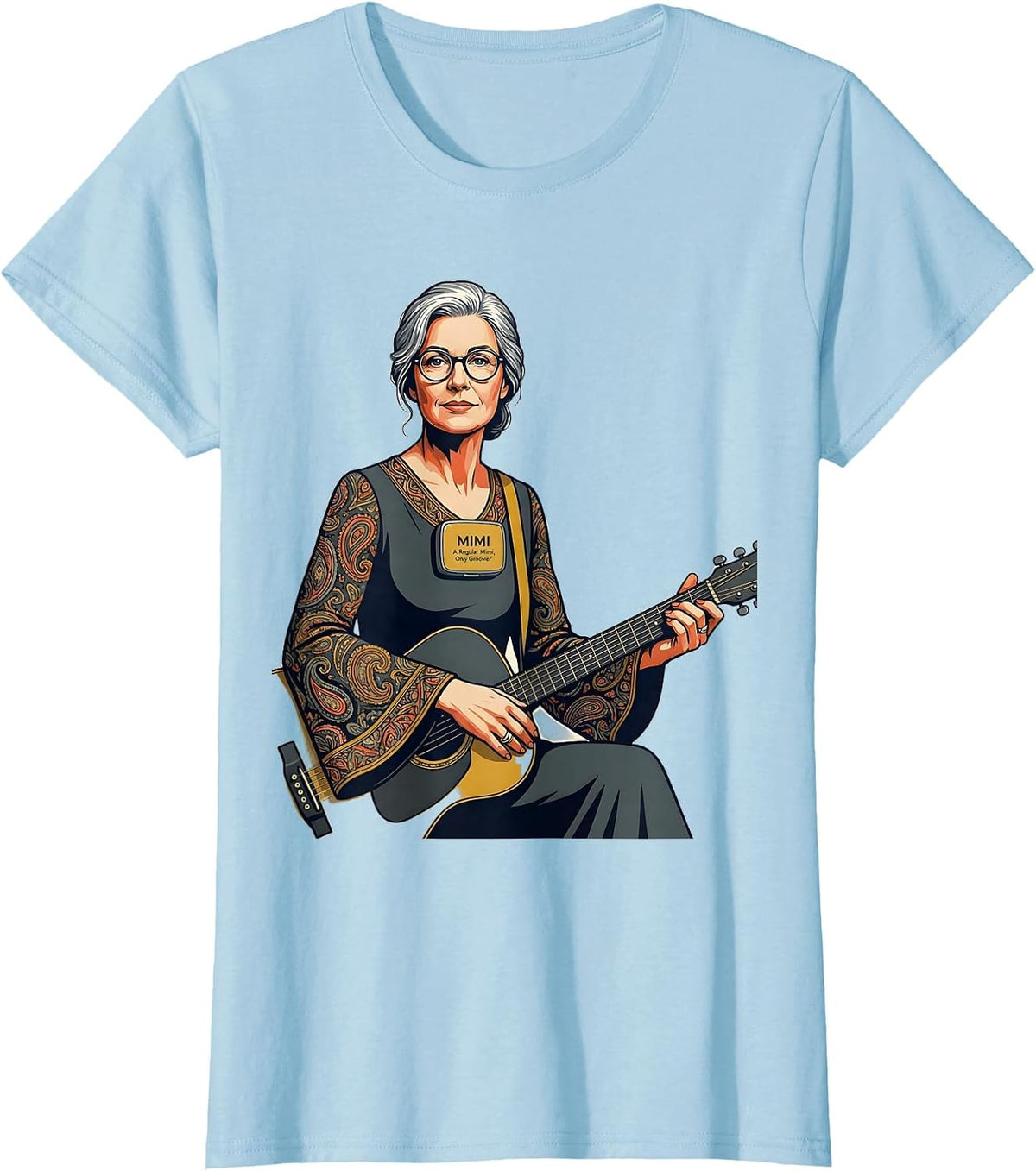 Mimi — A Regular Mimi, Only Groovier Midcentury Modern T-Shirt - Baby Blue