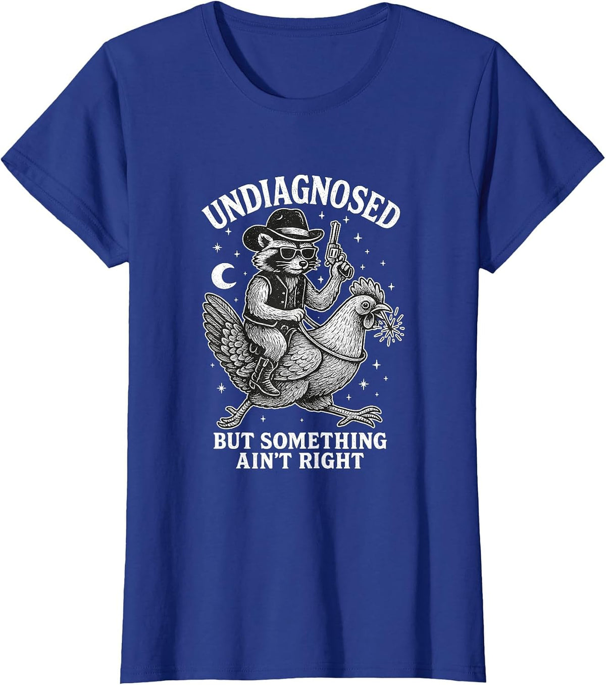 Undiagnosed But Something Aint Right Neurodivergent T-Shirt - Royal Blue