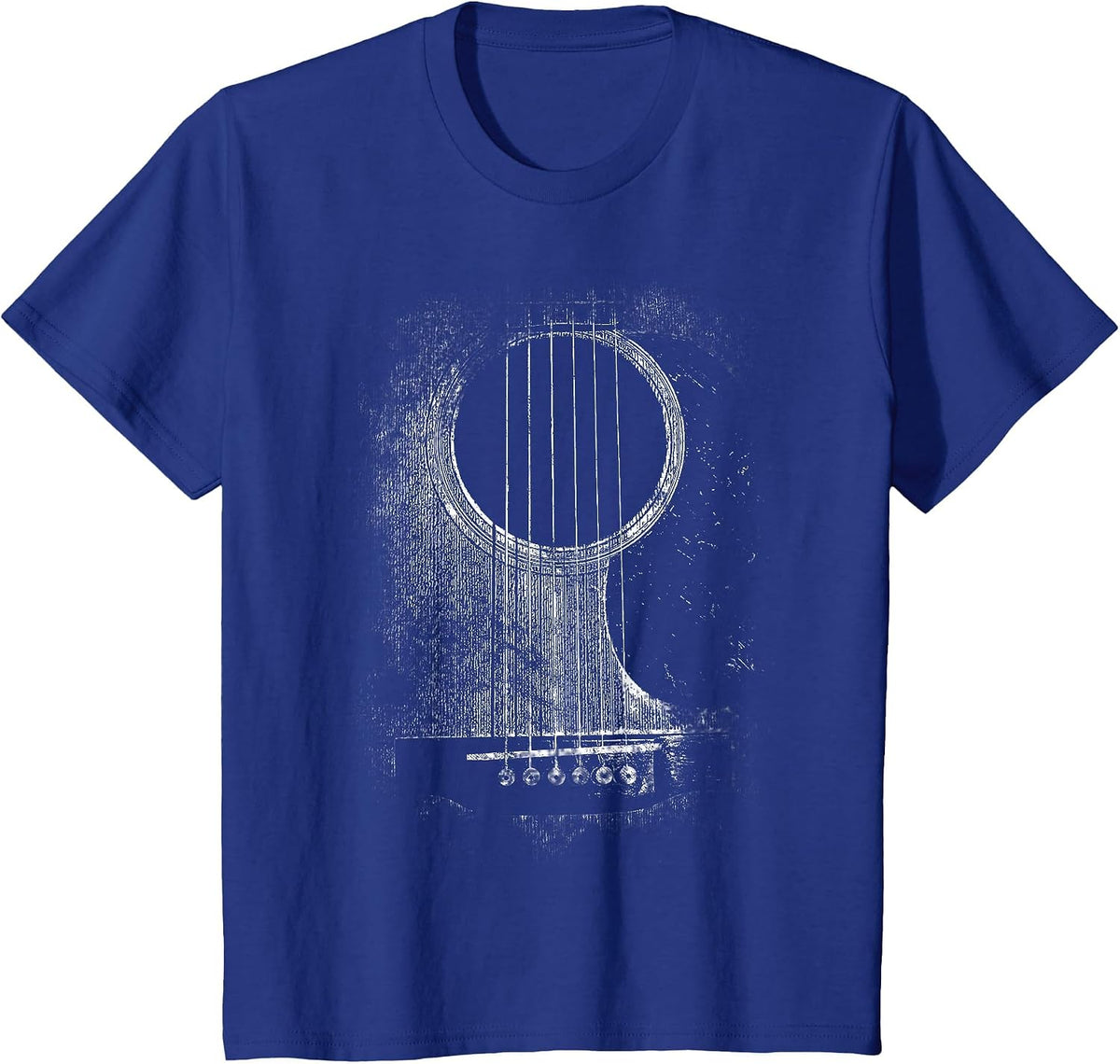 Acoustic Guitar Player Six String Classic Rock & Roll T-Shirt - Royal Blue