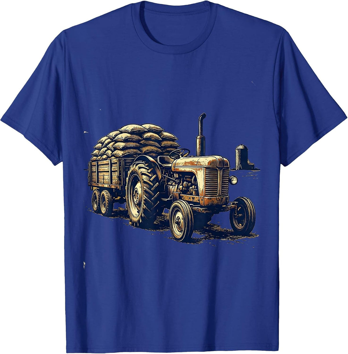Men's Vintage Tractor Farmer Rural Pride Tractor Driver Gift T-Shirt - Royal Blue