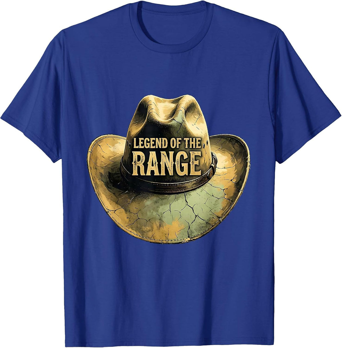 Legend of the Range Western Cowboy Design T-Shirt - Royal Blue