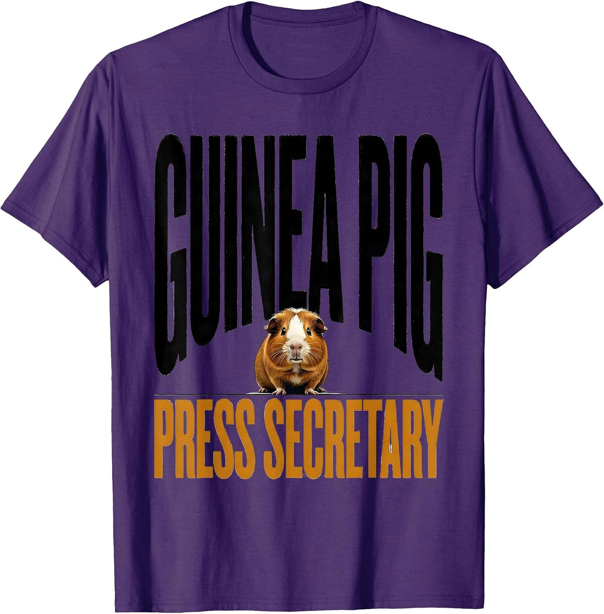 Guinea Pig Press Secretary Funny Small Animal Lover Gift T-Shirt - Purple