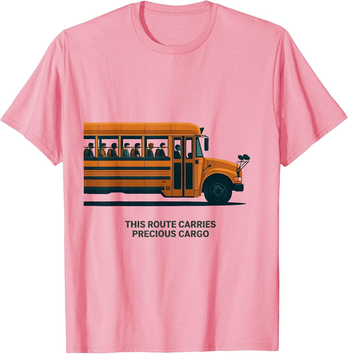 Men's This Route Carries Precious Cargo Funny School Bus Driver T-Shirt - Pink