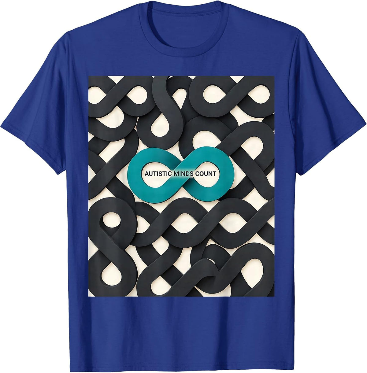 Autistic Minds Count Neurodiversity Awareness Gift T-Shirt - Royal Blue