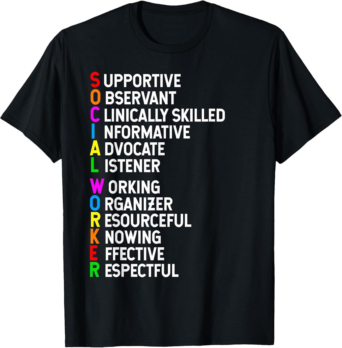 Social Worker Appreciation Social Work Skills T-Shirt - Black