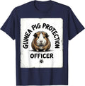 Guinea Pig Protection Officer Funny Small Animal Lover Humor T-Shirt - Navy Blue
