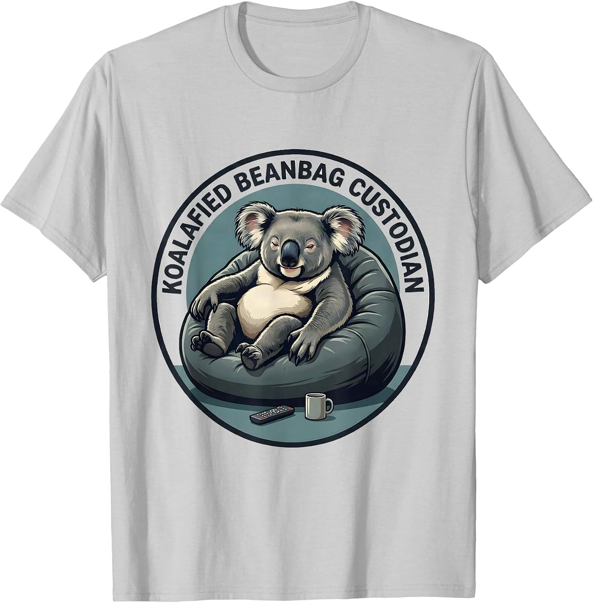Men's Koalafied Beanbag Custodian Funny Koala Lover Cute Animal T-Shirt - Silver Grey