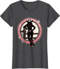 Women's Bold Cowboy Leaning on Fence Post Graphic T-Shirt - Dark Heather Grey
