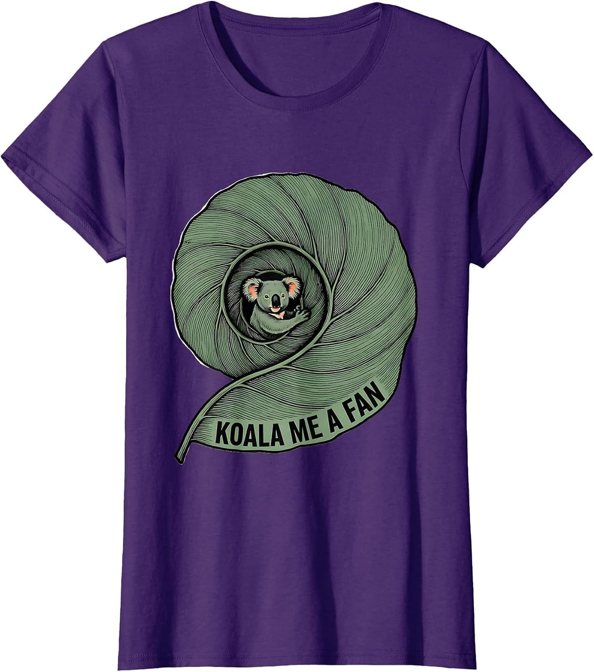 Women's Koala Me A Fan Cute Koala Lover Animal Humor T-Shirt - Purple
