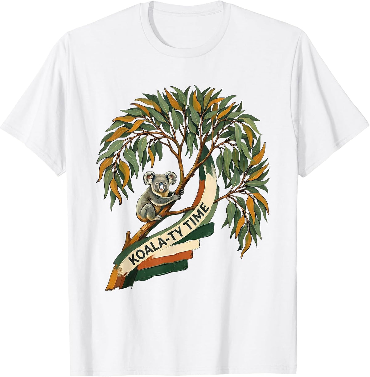 Koala-ty Time Cute Koala Pun Animal Lover Humor T-Shirt - White