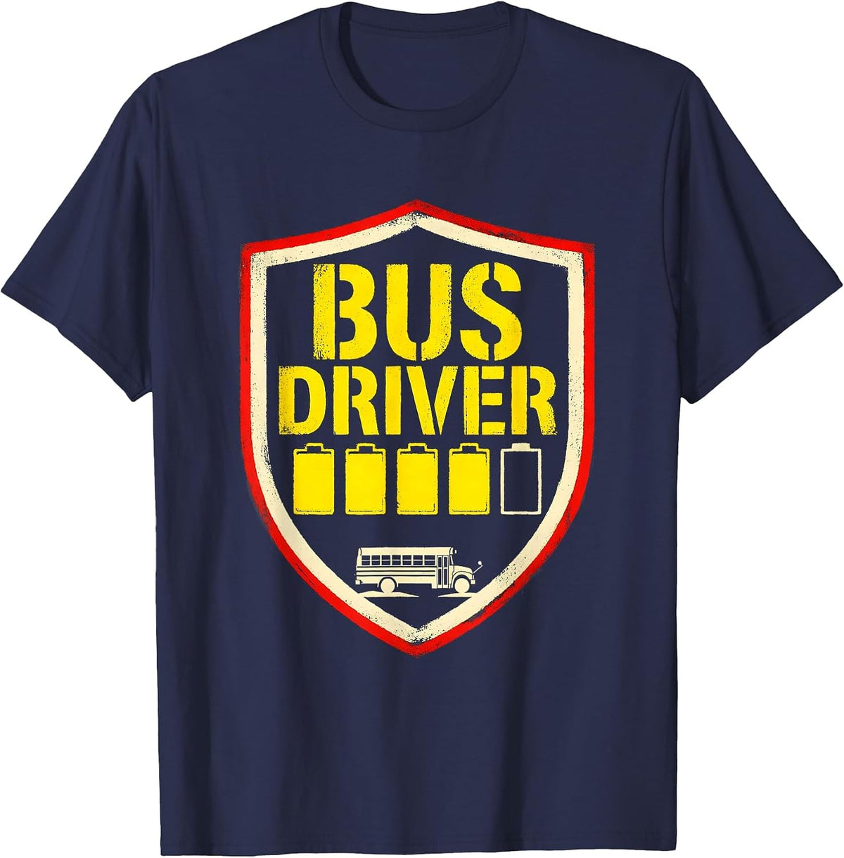 Men's BUS DRIVER EMPTY AFTER THE LAST RUN Funny School Staff T-Shirt - Navy Blue
