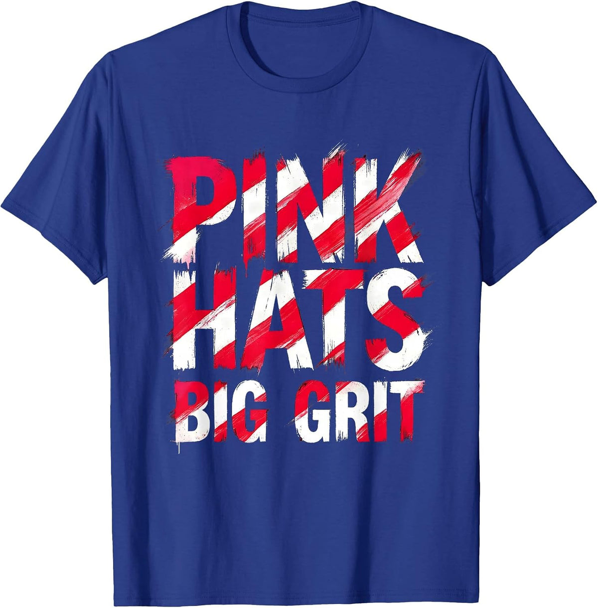 Pink Hats Big Grit Cowgirl Western Design T-Shirt - Royal Blue