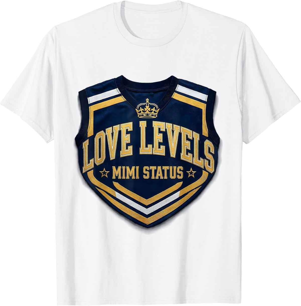 Men's Love Levels Mimi Status Grandmother Design T-Shirt - White