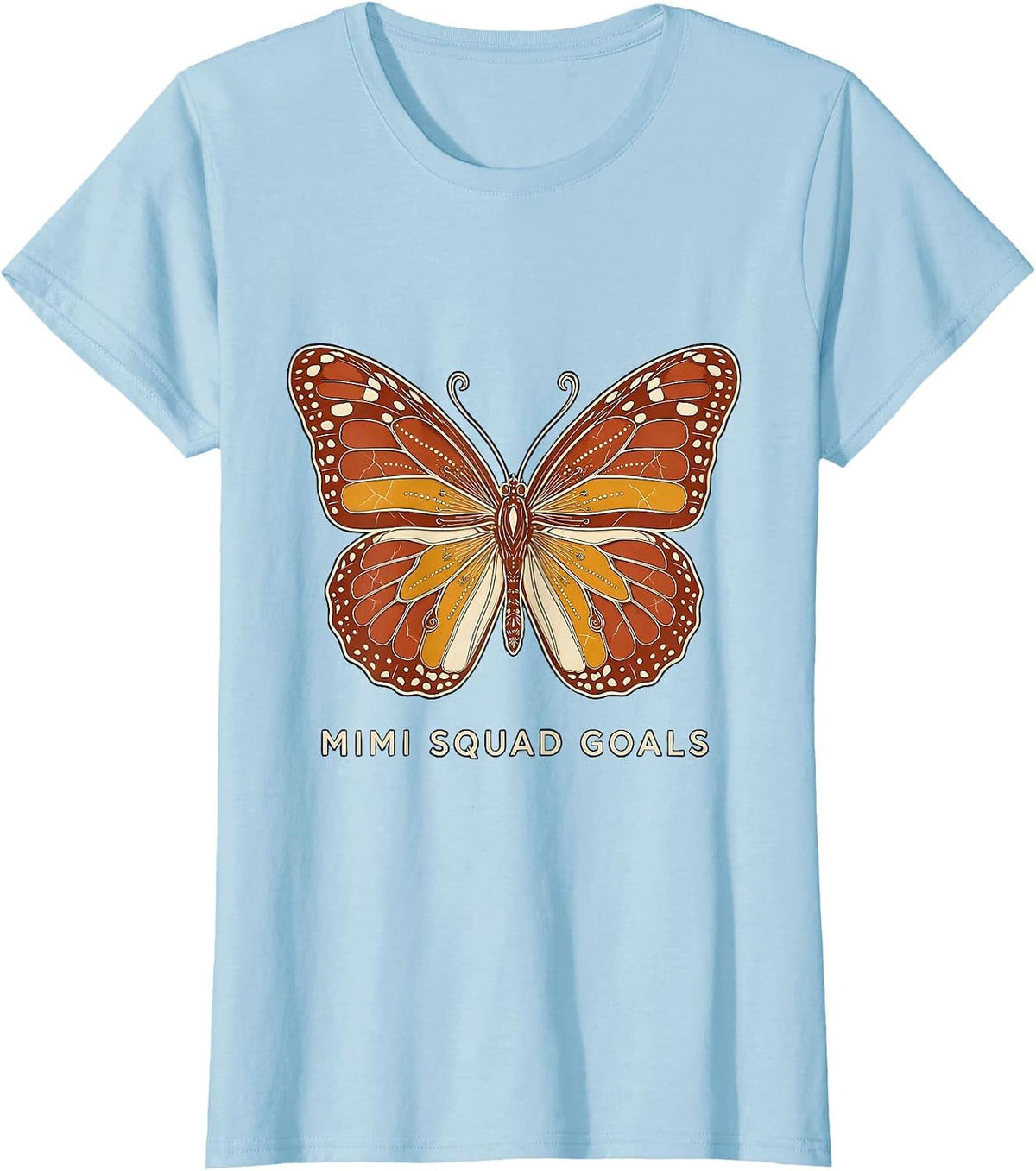 Women's Mimi Squad Goals Grandma Life Design T-Shirt - Baby Blue