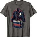 Work Jacket Picnic Cooler Patriotic Union Pride Labor Day T-Shirt - Asphalt Grey