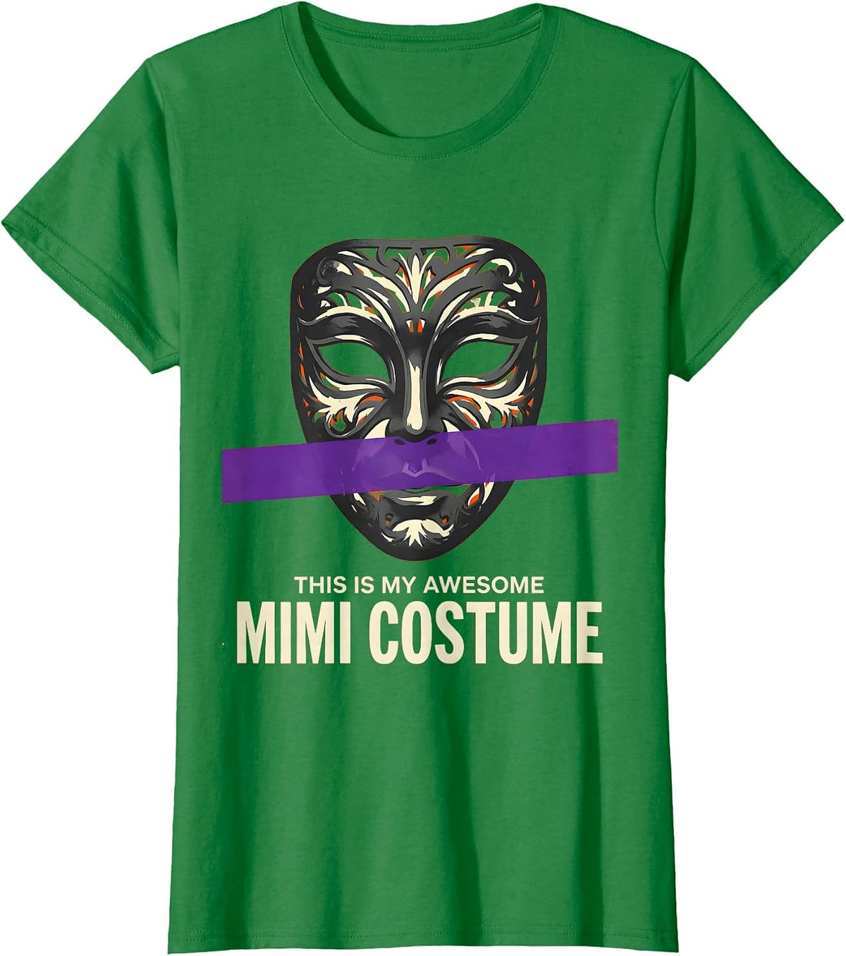 This Is My Awesome Mimi Costume Funny Halloween Family Role T-Shirt - Kelly Green