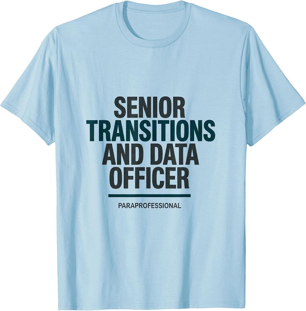 Men's Senior Transitions and Data Officer, Paraprofessional T-Shirt - Baby Blue