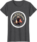 Women's Secretary Of Stolen Stockings Funny Ferret Lover Christmas T-Shirt - Dark Heather Grey