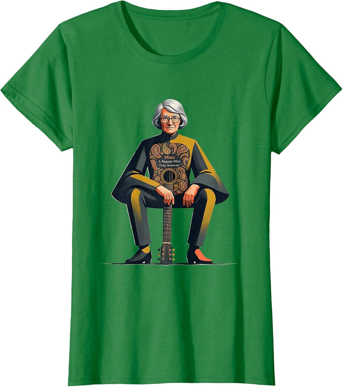Women's Mimi — A Regular Mimi, Only Groovier Midcentury Modern T-Shirt - Kelly Green