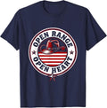 Open Range Open Heart Cowgirl Design T-Shirt - Navy Blue