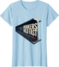 Women's Workers Hold Fast Constructivist Poster Union Worker Pride T-Shirt - Baby Blue