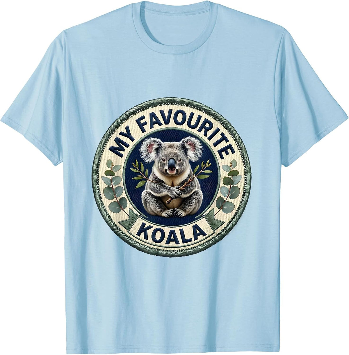 Men's My Favourite Koala Cute Kawaii Koala Lover Animal Humor T-Shirt - Baby Blue