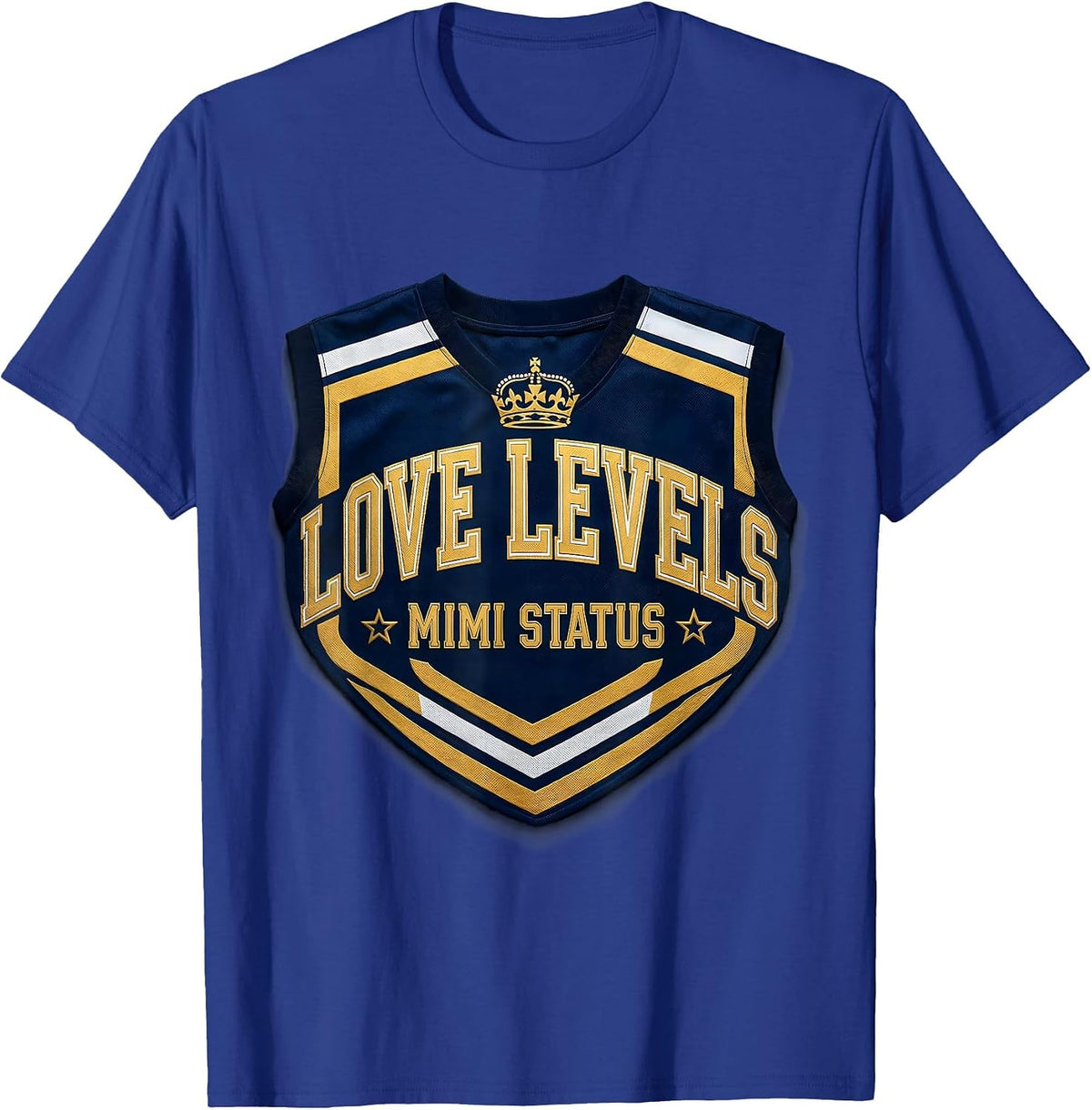 Men's Love Levels Mimi Status Grandmother Design T-Shirt - Royal Blue