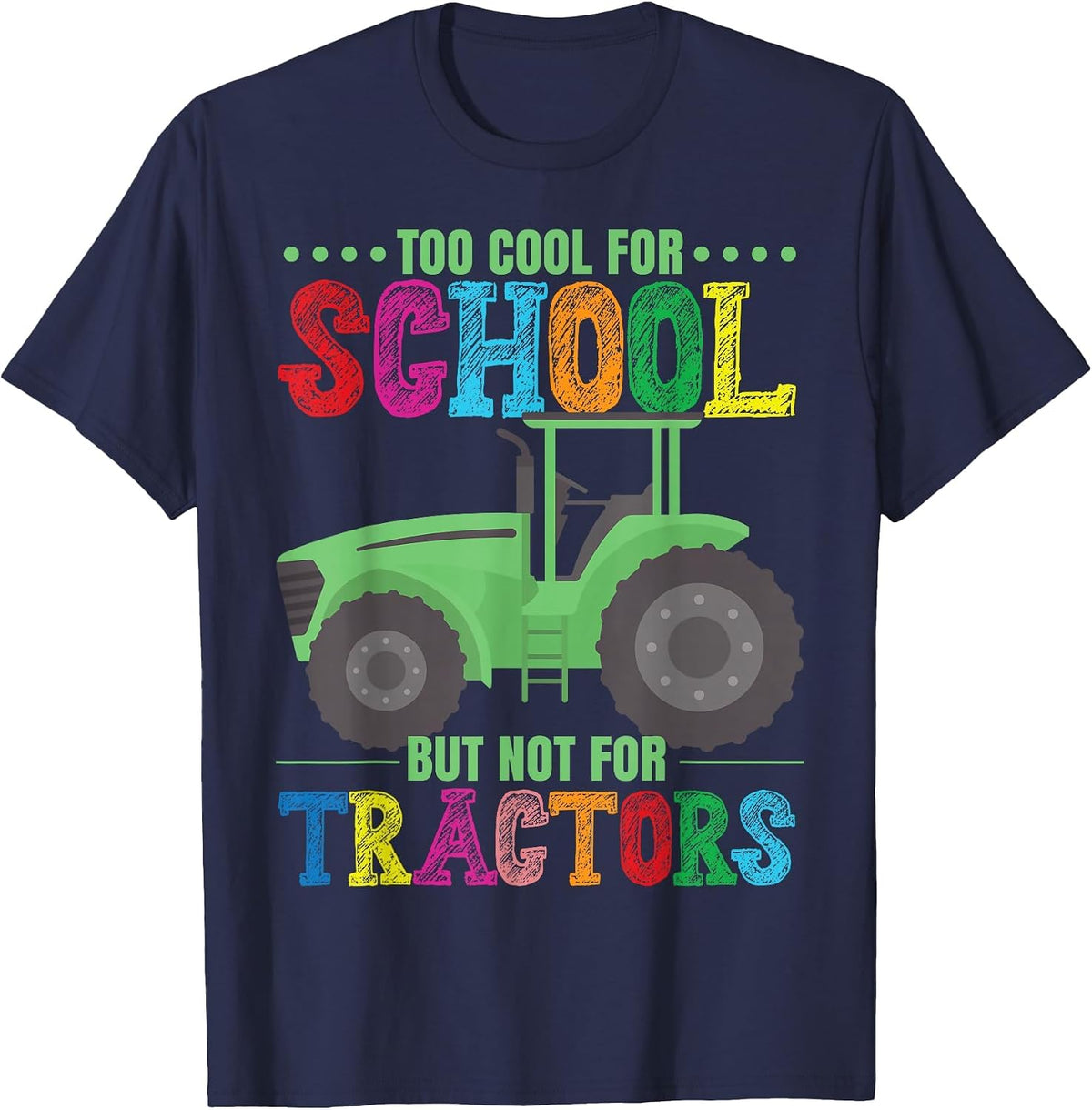 Farm Kids Boy Tractor T-Shirt - Navy Blue