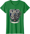 Women's Koala Emblem Funny Animal Lover Novelty T-Shirt - Kelly Green