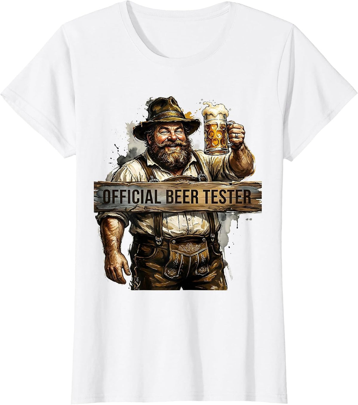 Women's Official Beer Tester Oktoberfest Design T-Shirt - White