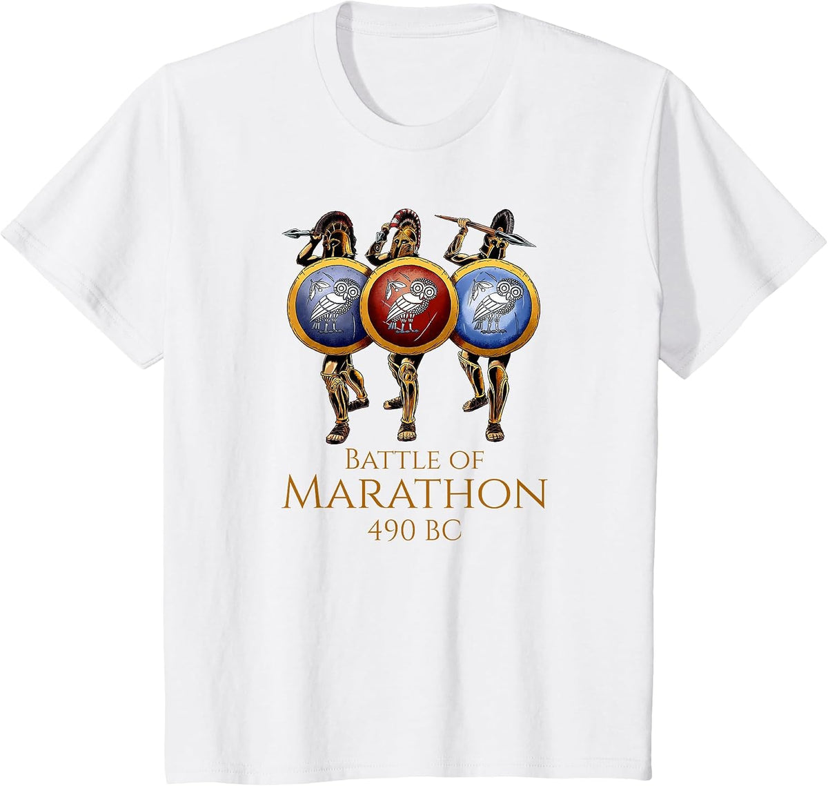Ancient Greek History - Battle of Marathon - Athenian T-Shirt - White