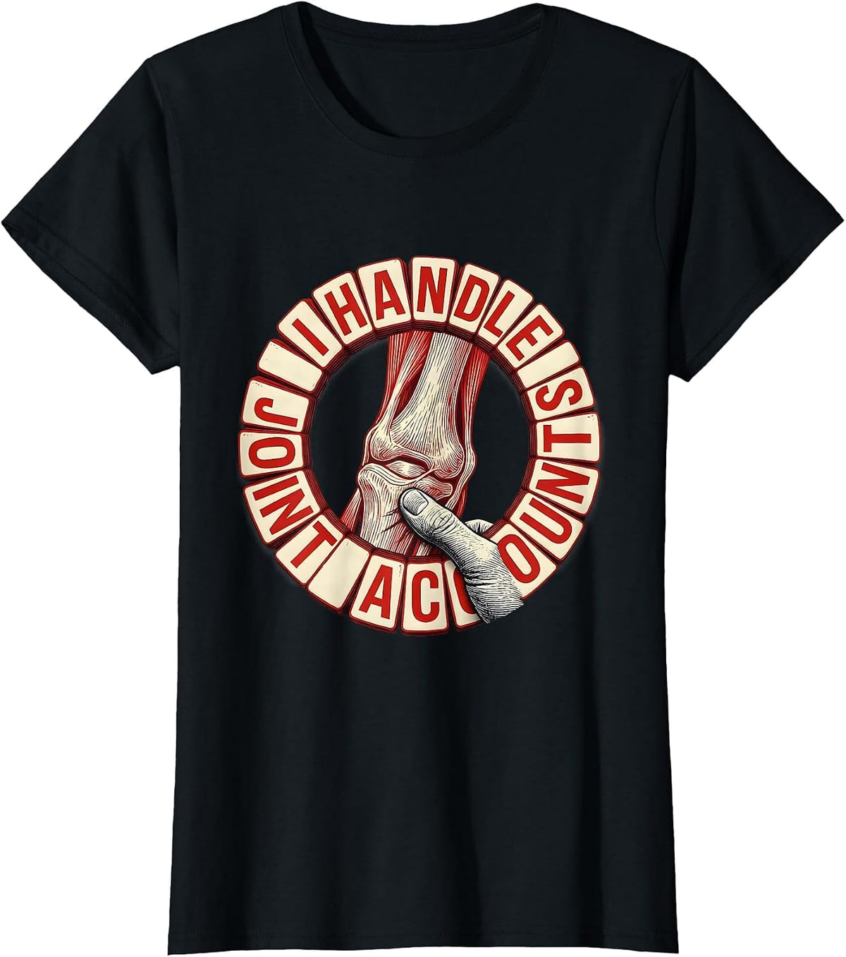I Handle Joint Accounts Funny Physical Therapist Massage T-Shirt - Black
