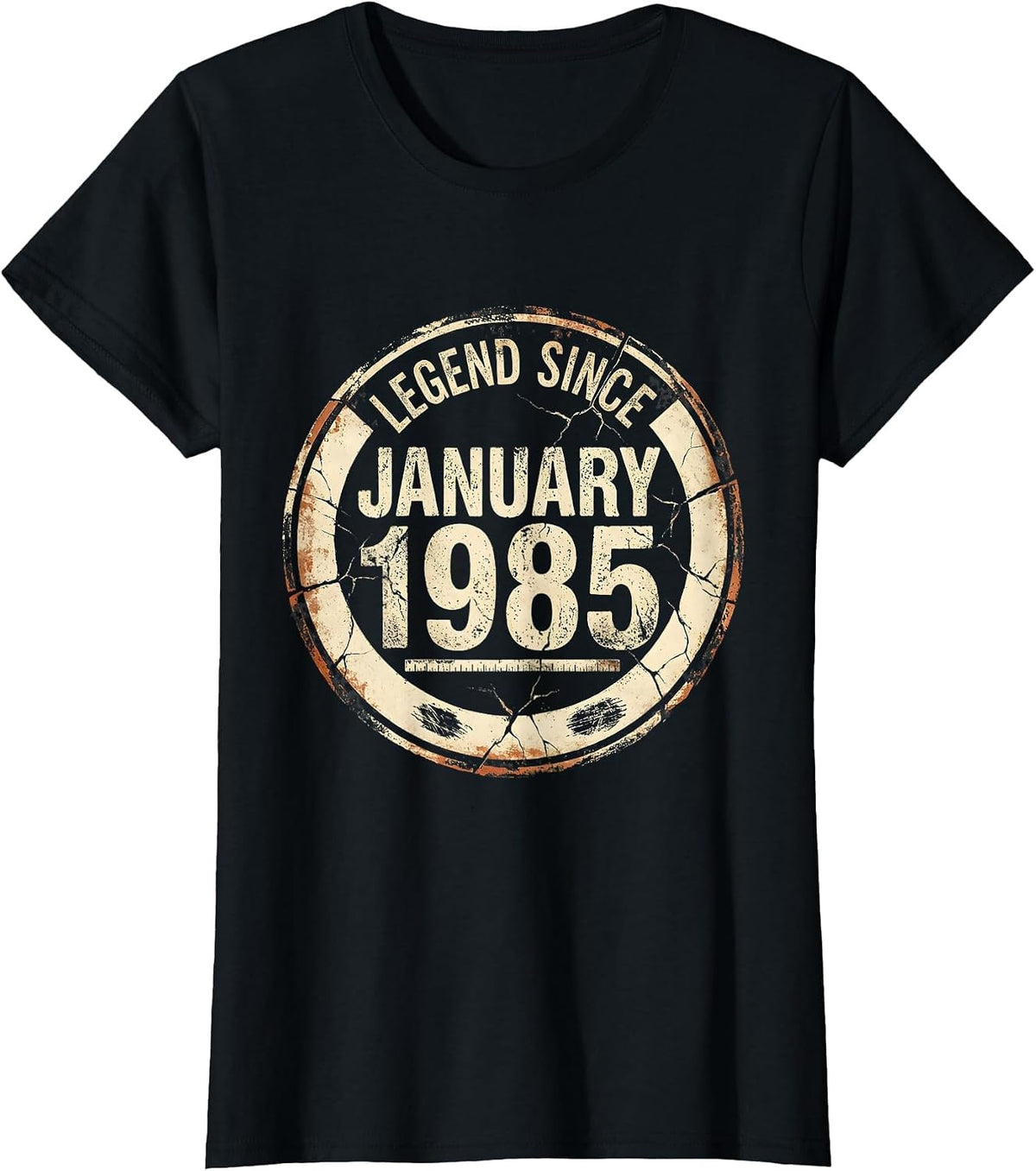 Legend Since January 1985 Vintage Birthday Milestone Gift T-Shirt - Black