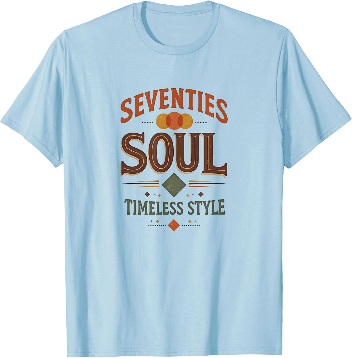 Vintage 1975 Seventies Soul Timeless Style T-Shirt - Baby Blue