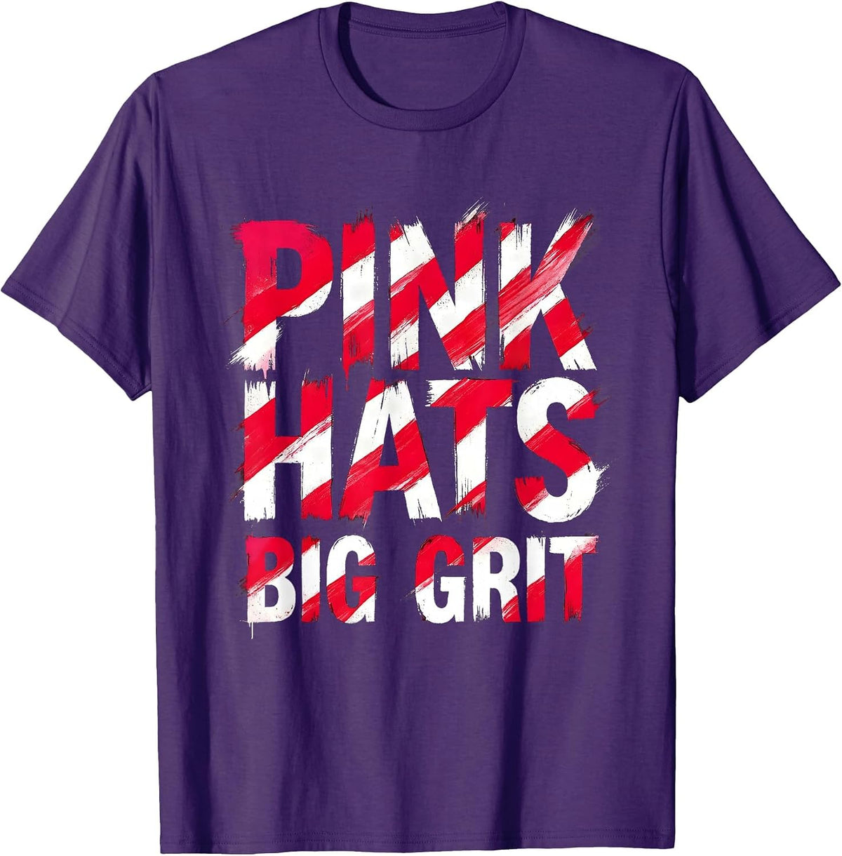 Pink Hats Big Grit Cowgirl Western Design T-Shirt - Purple