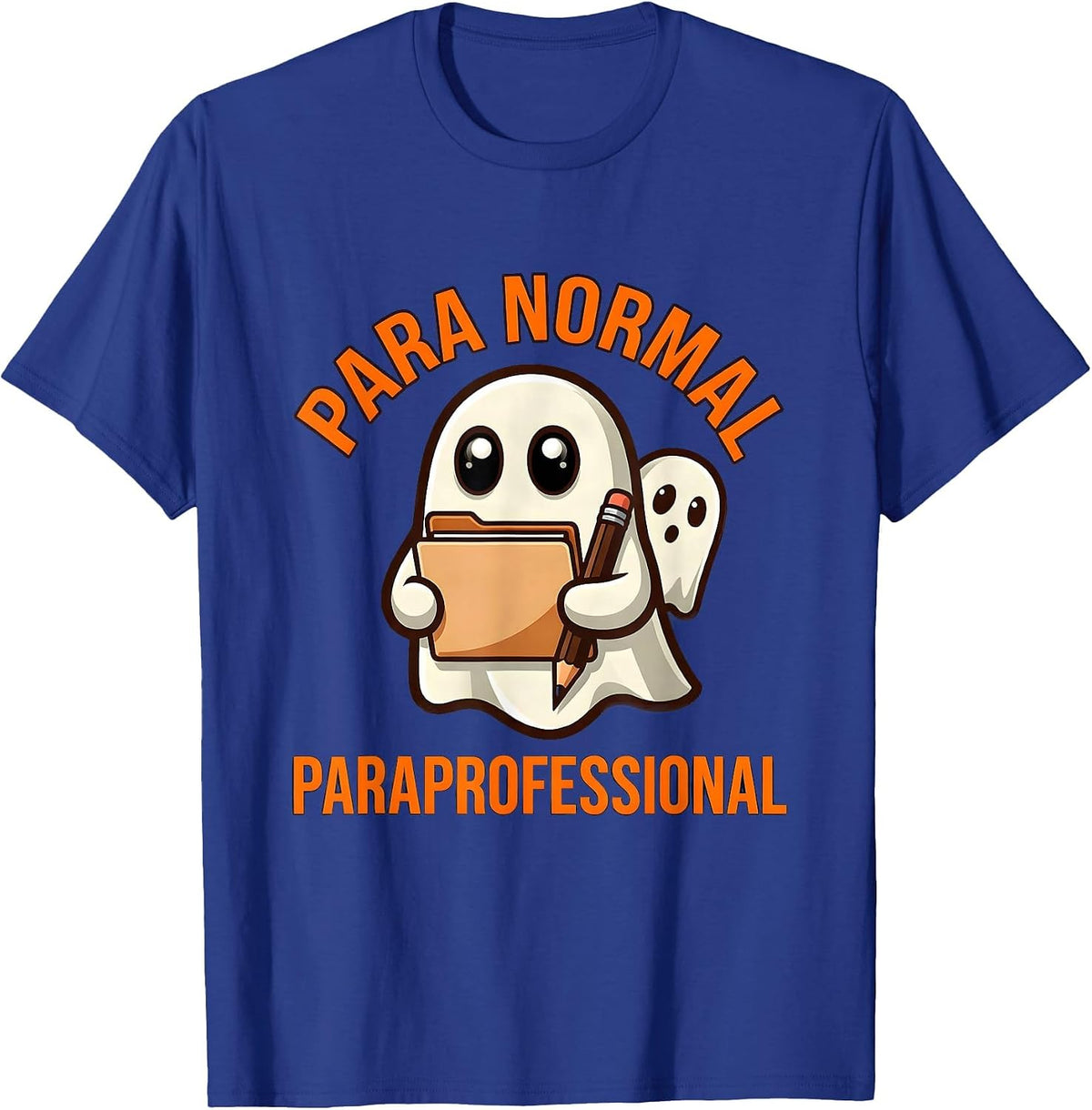 Men's Para Normal Paraprofessional Ghost SPED Teacher Halloween T-Shirt - Royal Blue