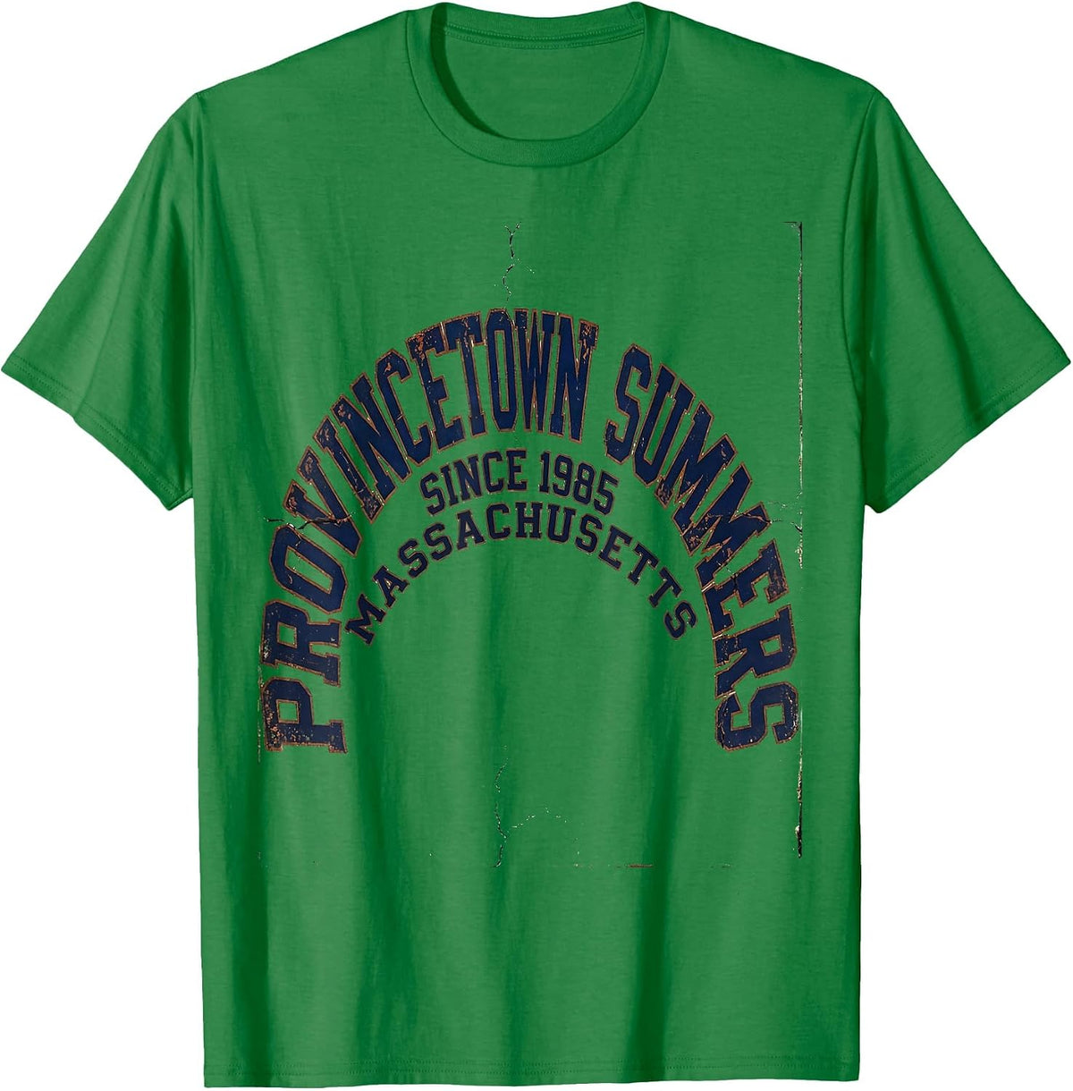 Men's Provincetown Summers Since 1985 Massachusetts Vintage T-Shirt - Kelly Green