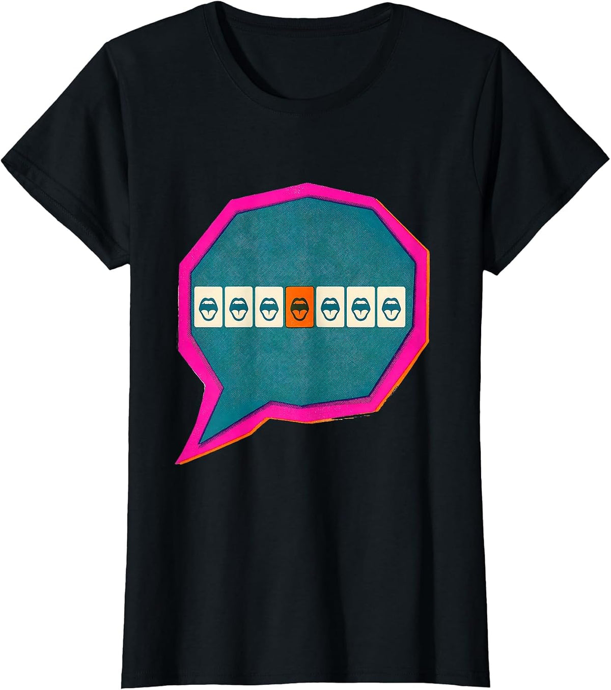 Women's Blank Articulator Cards Retro Cute Speech-Language T-Shirt - Black