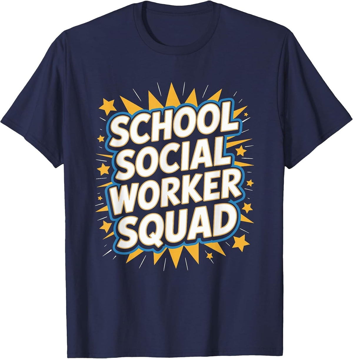 School Social Worker Squad, Social Work and Caseworker Team T-Shirt - Navy Blue