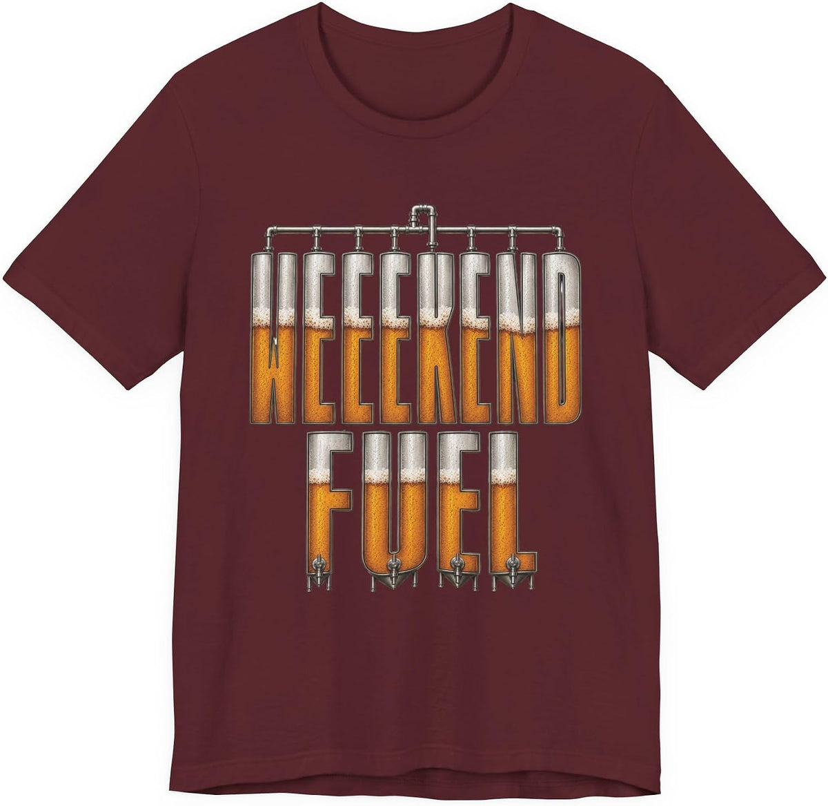 Weekend Fuel T-Shirt | Brewery Design - Maroon
