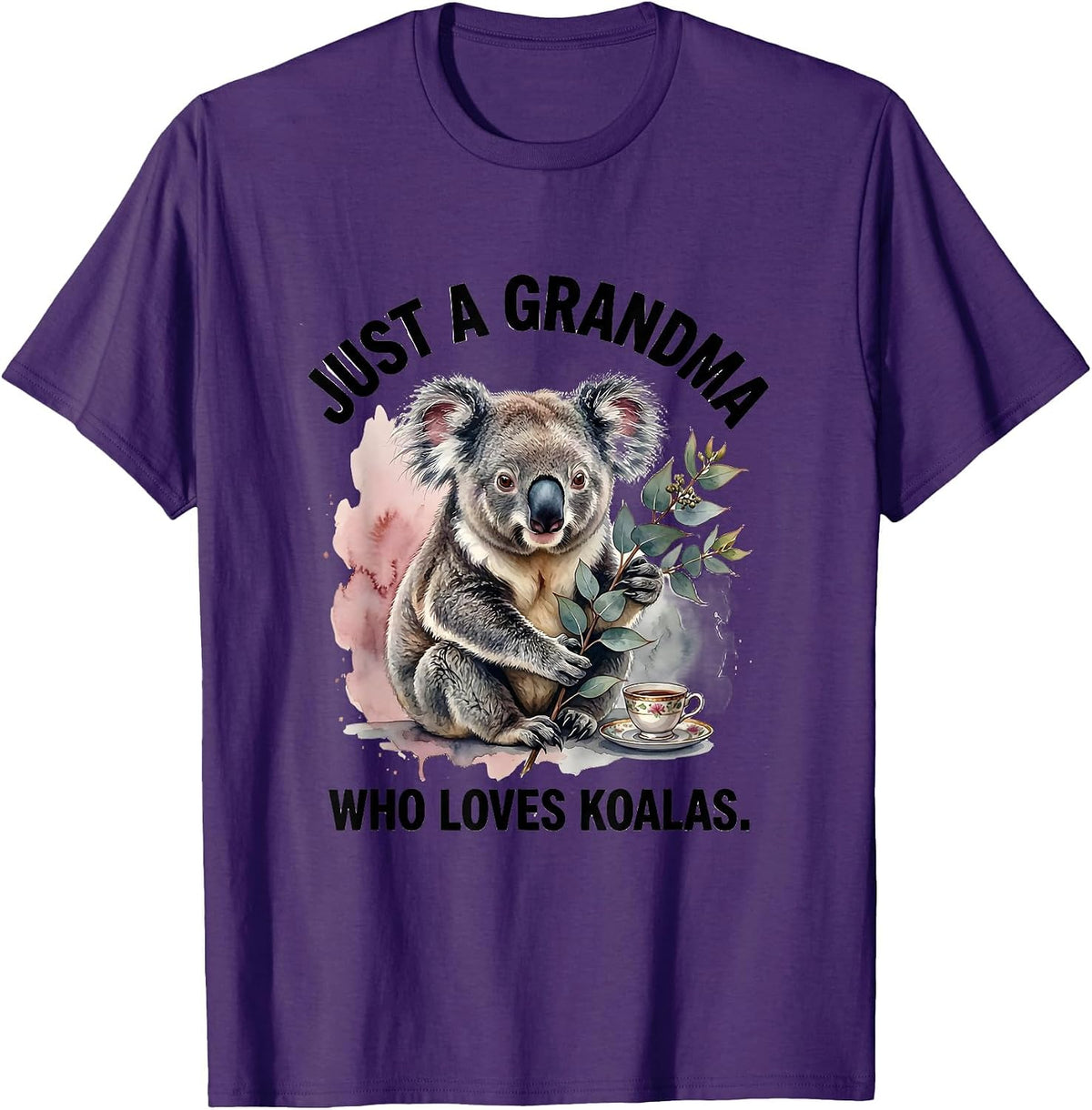 Just a Grandma Who Loves Koalas Funny Grandma Koala Lover T-Shirt - Purple