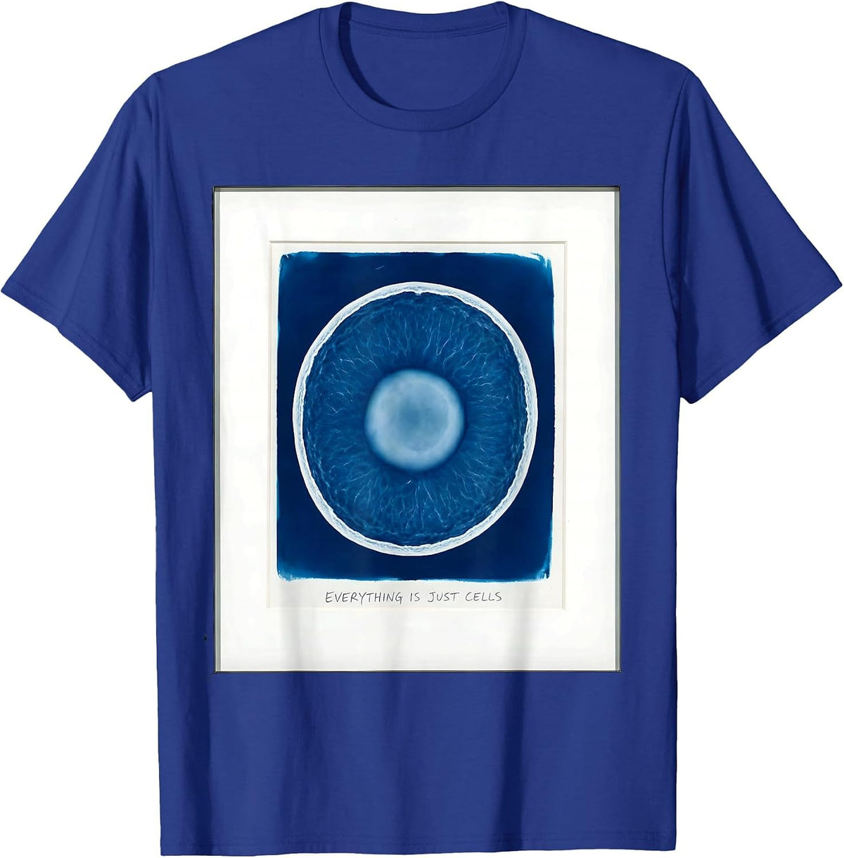 Men's Everything Is Just Cells Funny Biology Teacher Science Nerd T-Shirt - Royal Blue