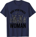 Wide Open Spaces Cowboy Western Design T-Shirt - Navy Blue