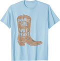 Men's Prairie Girl Wild Heart Western Design T-Shirt - Baby Blue